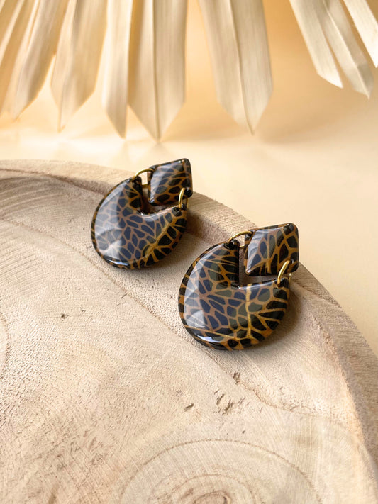 Brincos Porto Preto & Dourado