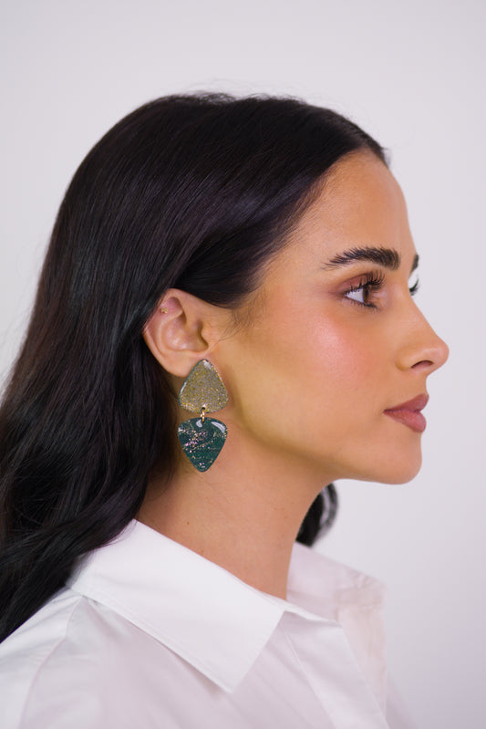 Brincos London Mirror Verde