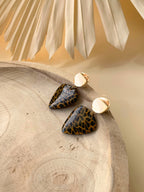 Brincos London Preto & Dourado