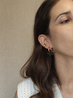 Argolas Toscana Preto & Dourado