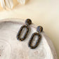 Brincos Ancara Preto & Dourado