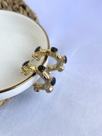 Argolas Malibu Black & Gold