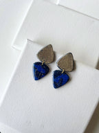 Brincos London Mirror Azul