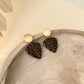 Brincos London Preto & Dourado