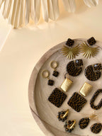 Argolas Bari Preto & Dourado