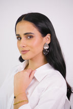 Brincos London Mirror Preto