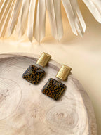 Brincos Beverly Preto & Dourado