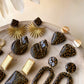 Brincos Ancara Preto & Dourado