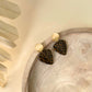 Brincos London Preto & Dourado