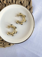 Argolas Malibu Black & Gold