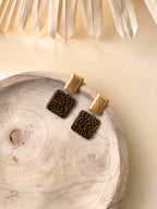 Brincos Beverly Preto & Dourado