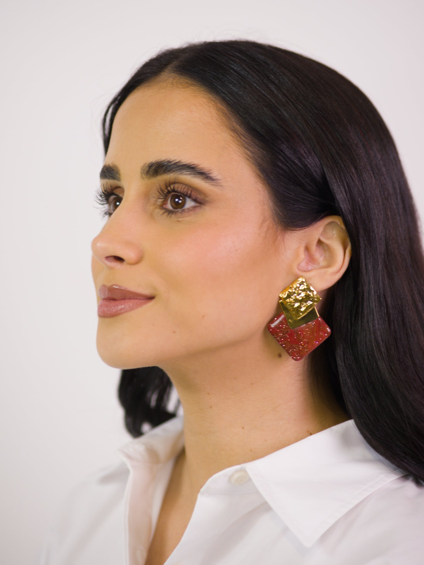 Brincos Holly Bordeaux